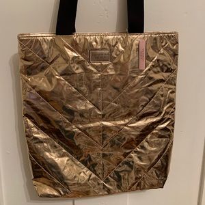 Victoria Secret Metallic Foil Tote Bag